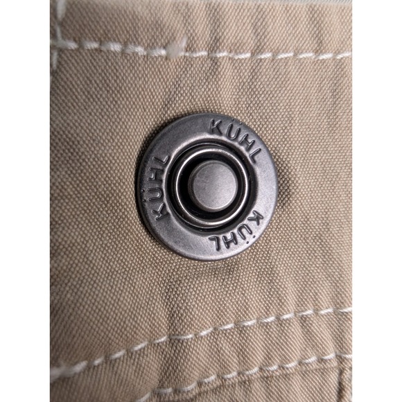 Kuhl Cargo Pants Men's 38x30 Khaki Cotton Blend Flat Front Hiking Workwear - Picture 6 of 14